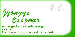 gyongyi csizmar business card