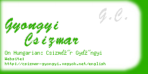 gyongyi csizmar business card